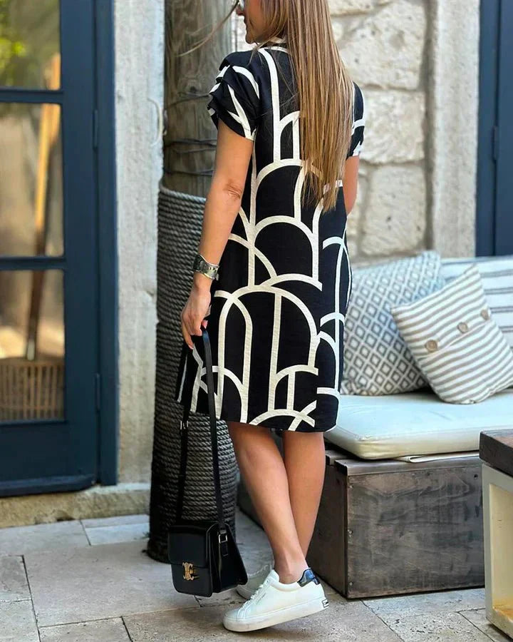 Damen Freizeit Bedrucktes Midikleid - Natalie