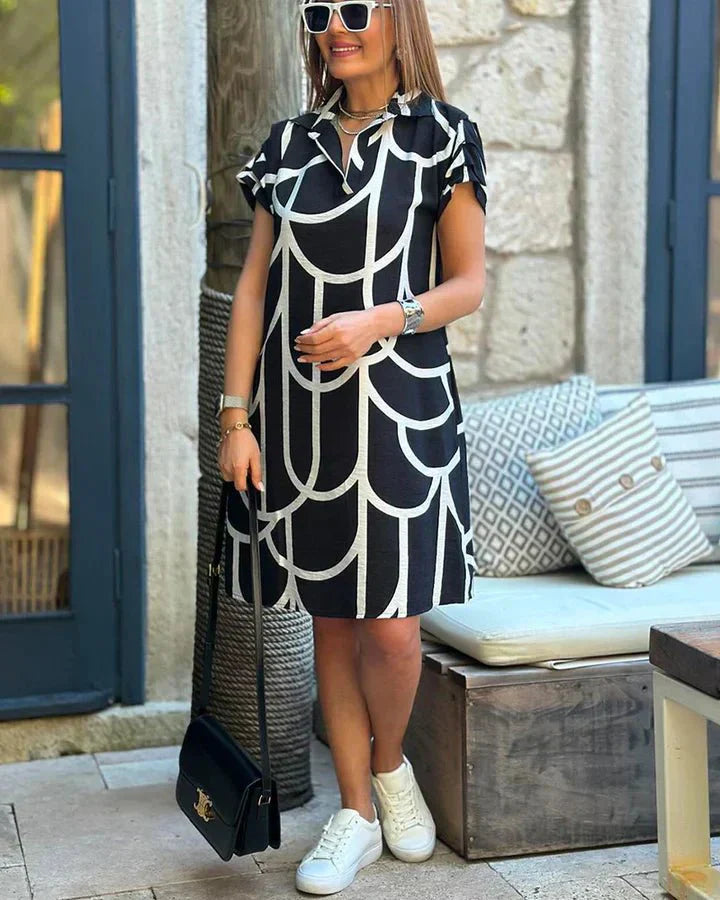 Damen Freizeit Bedrucktes Midikleid - Natalie