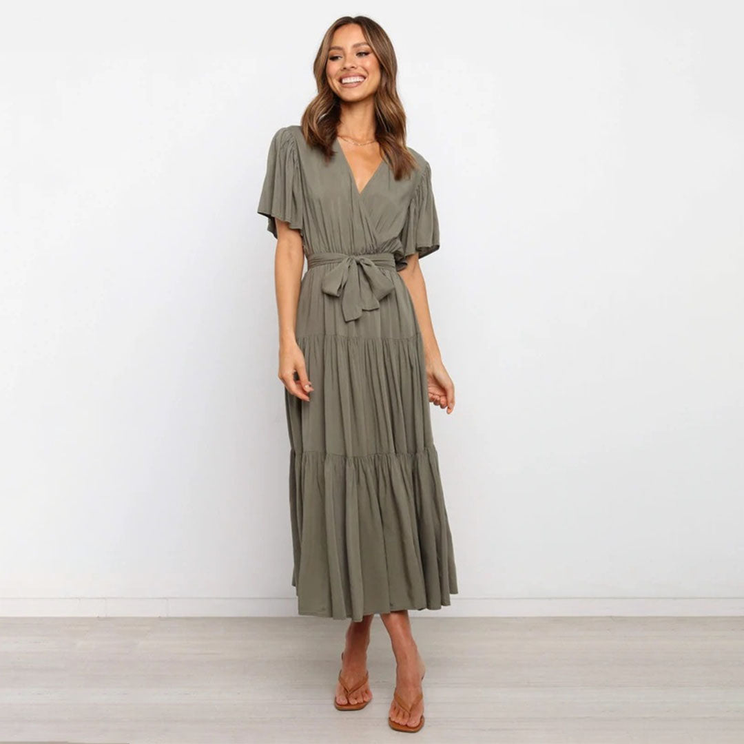 Damen Freizeit Hochzeitsgast Midi Kleid - Emma