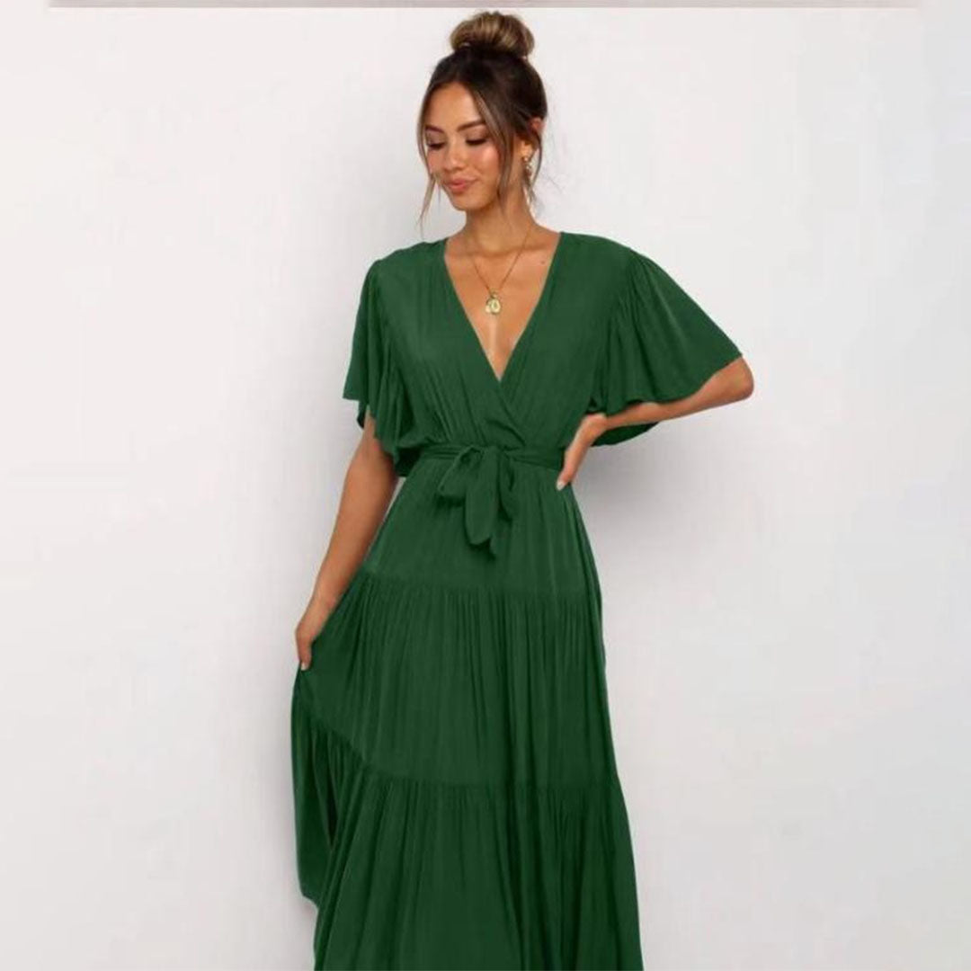 Damen Freizeit Hochzeitsgast Midi Kleid - Emma