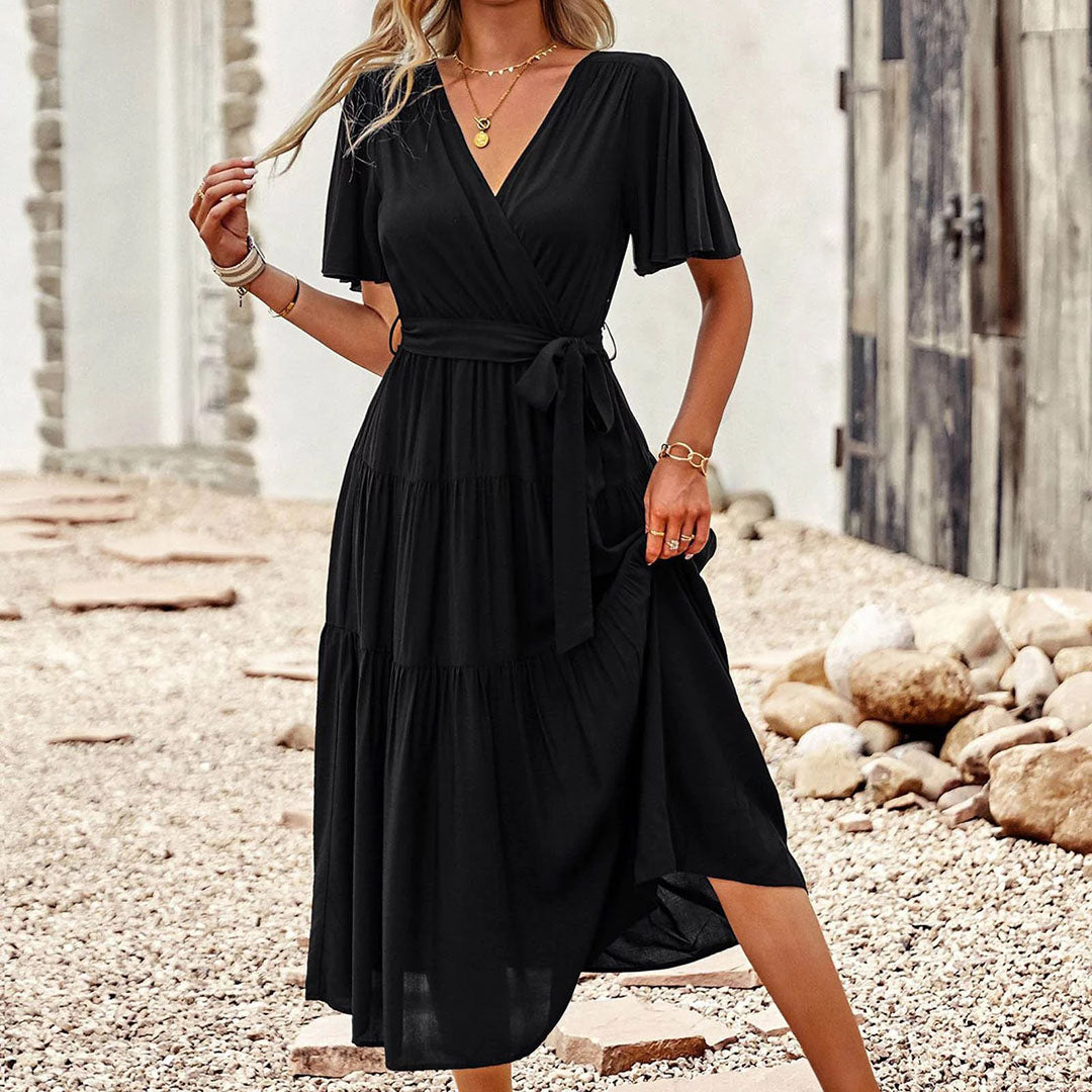 Damen Freizeit Hochzeitsgast Midi Kleid - Emma