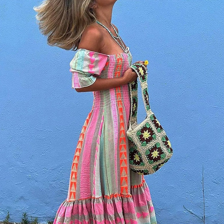 Damen Freizeit Sommer Maxi Kleid - Ava