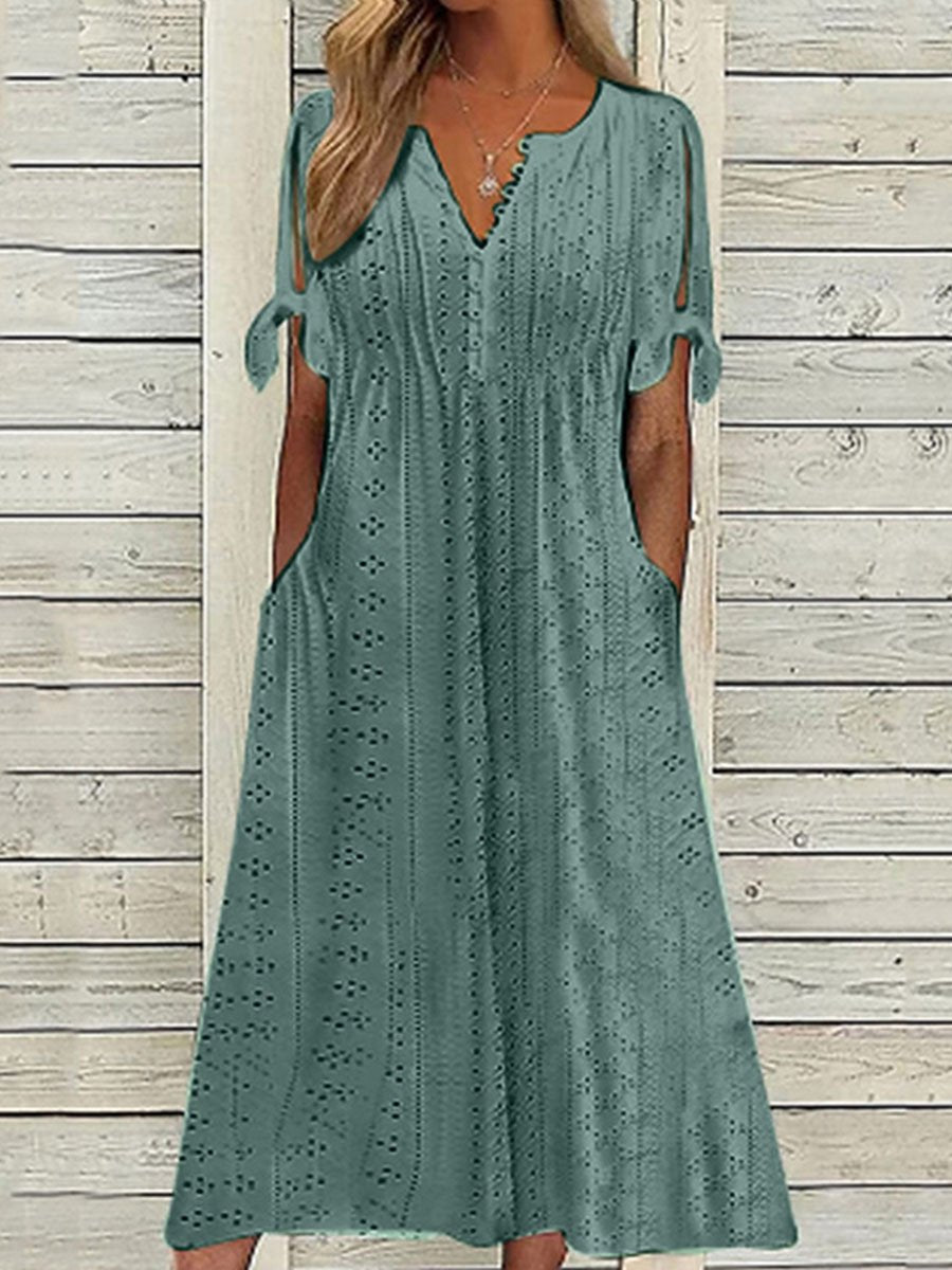 Damen Freizeit Sommer Midikleid – Charlotte