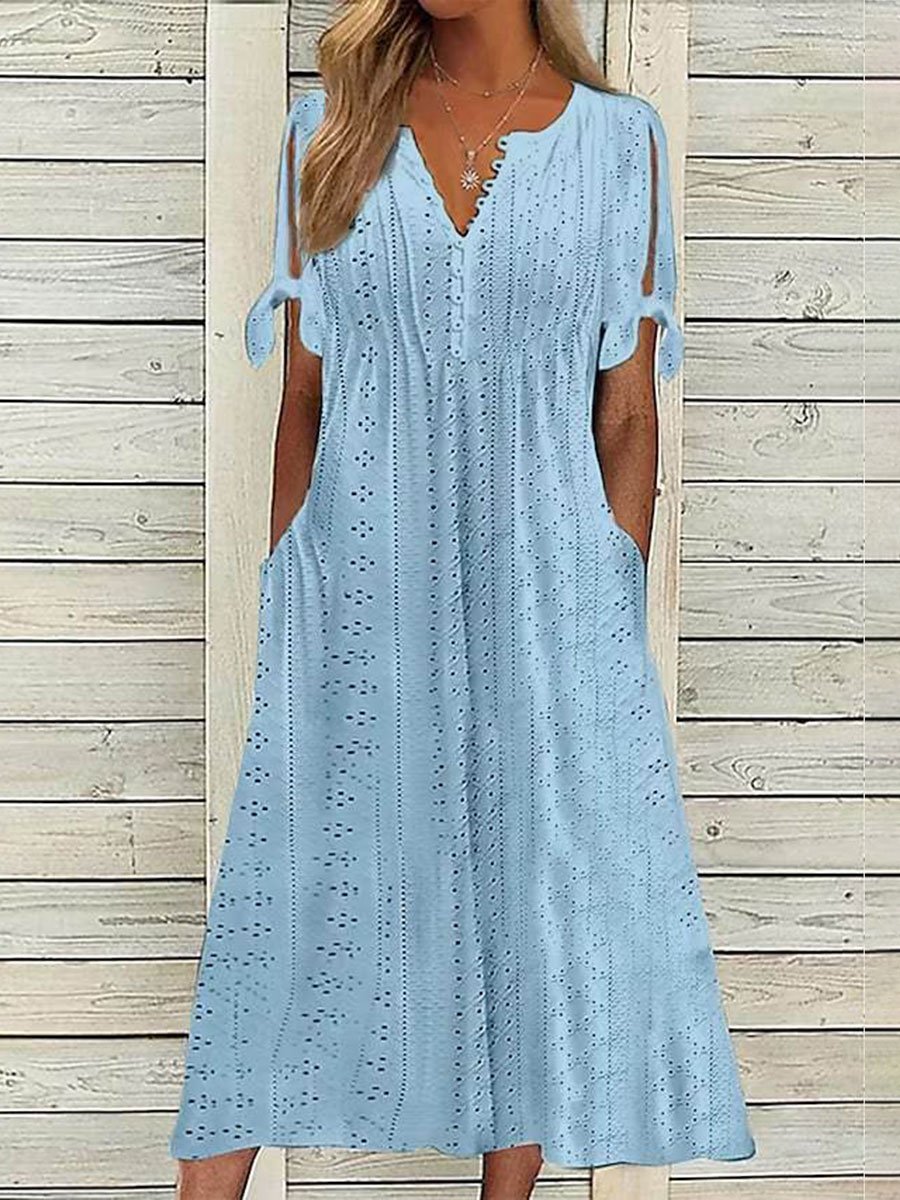 Damen Freizeit Sommer Midikleid – Charlotte