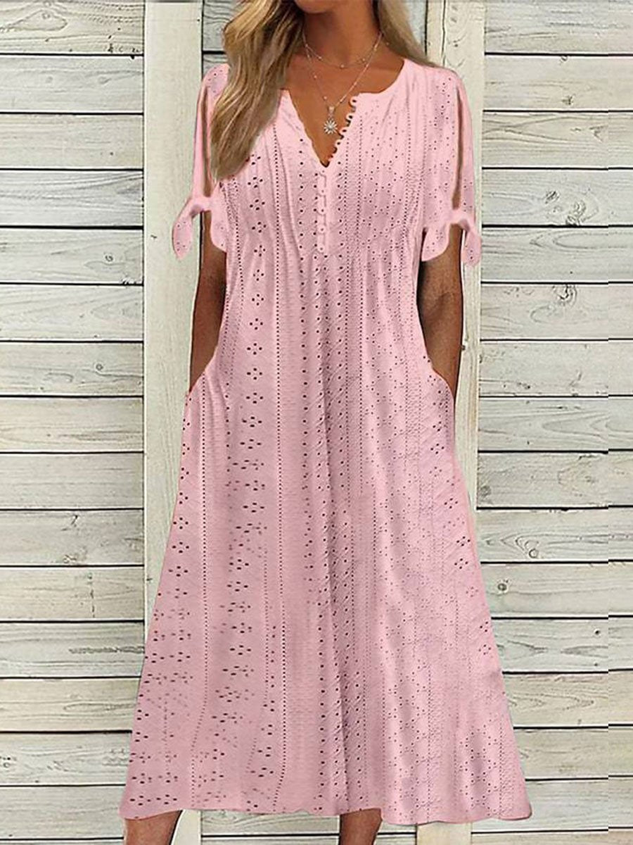 Damen Freizeit Sommer Midikleid – Charlotte