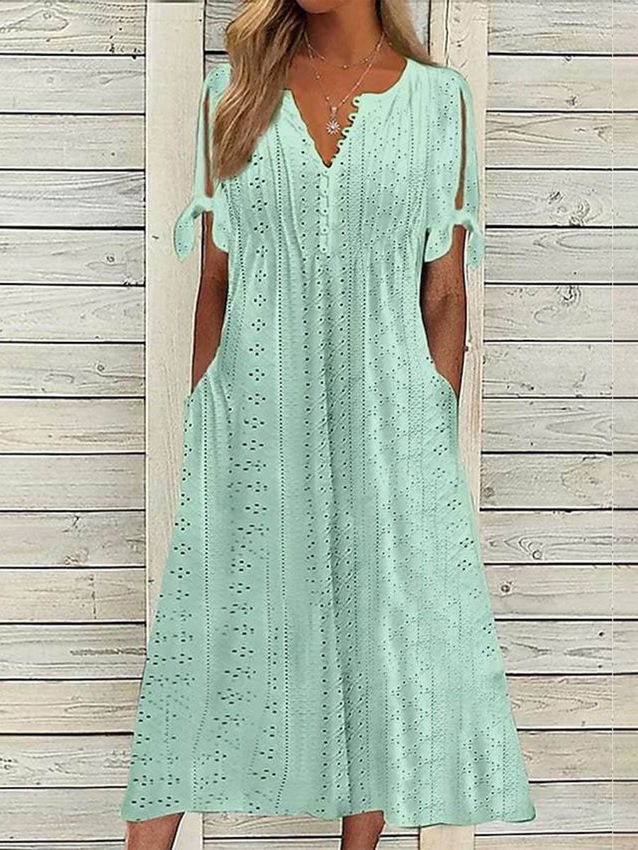 Damen Freizeit Sommer Midikleid – Charlotte