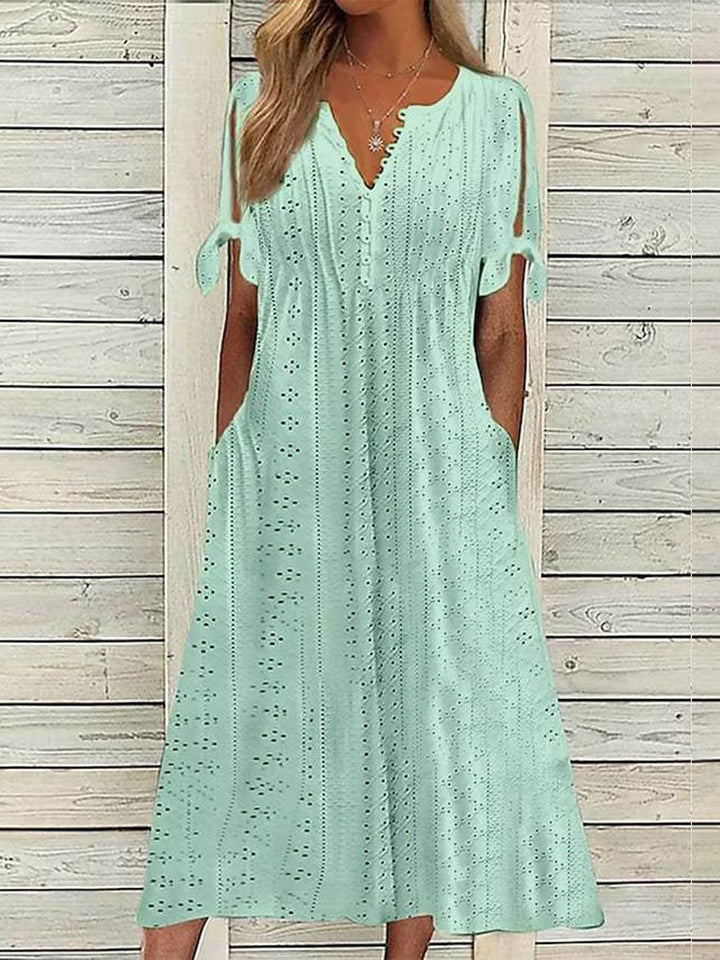 Damen Freizeit Sommer Midikleid – Charlotte