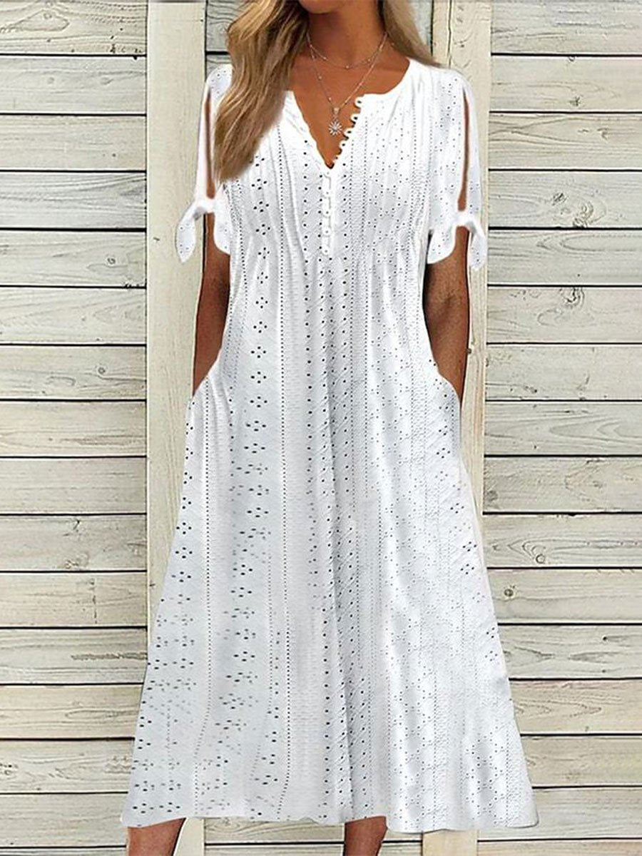 Damen Freizeit Sommer Midikleid – Charlotte