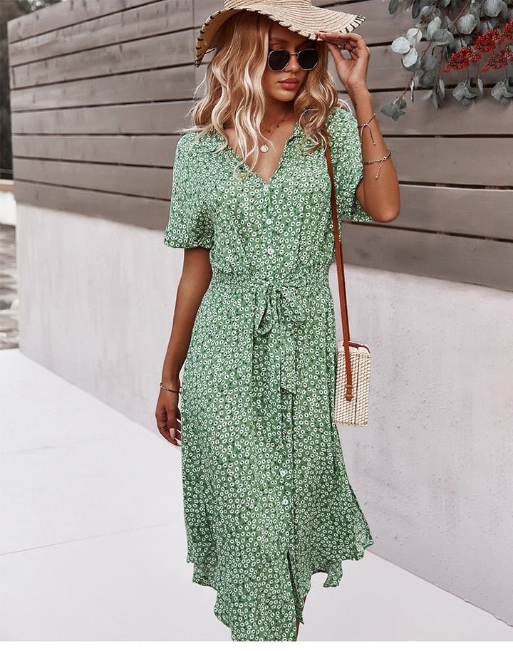 Damen Freizeit Sommer Midikleider – Svea