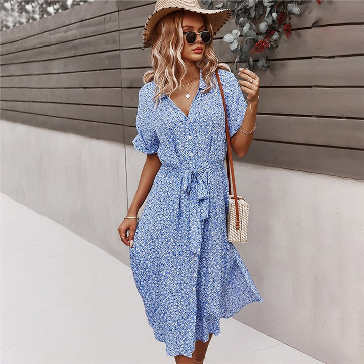 Damen Freizeit Sommer Midikleider – Svea
