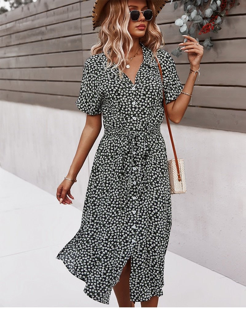Damen Freizeit Sommer Midikleider – Svea