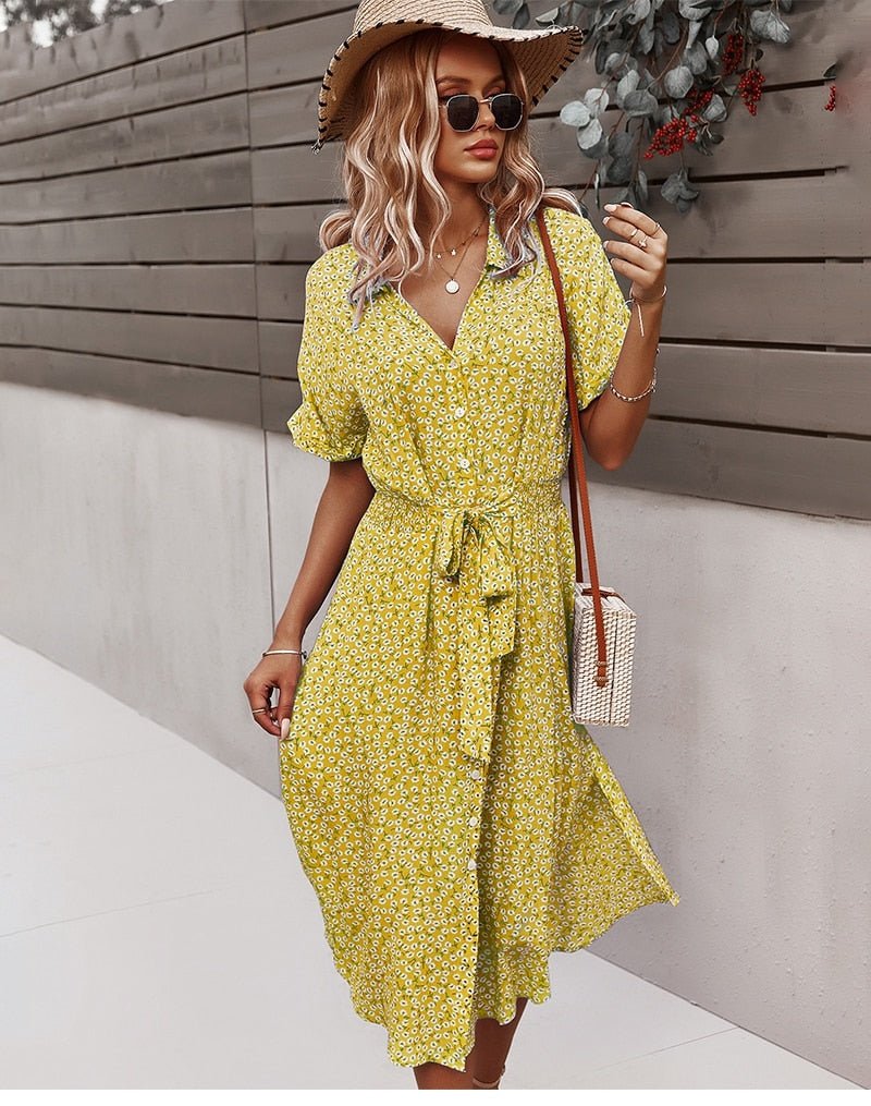 Damen Freizeit Sommer Midikleider – Svea