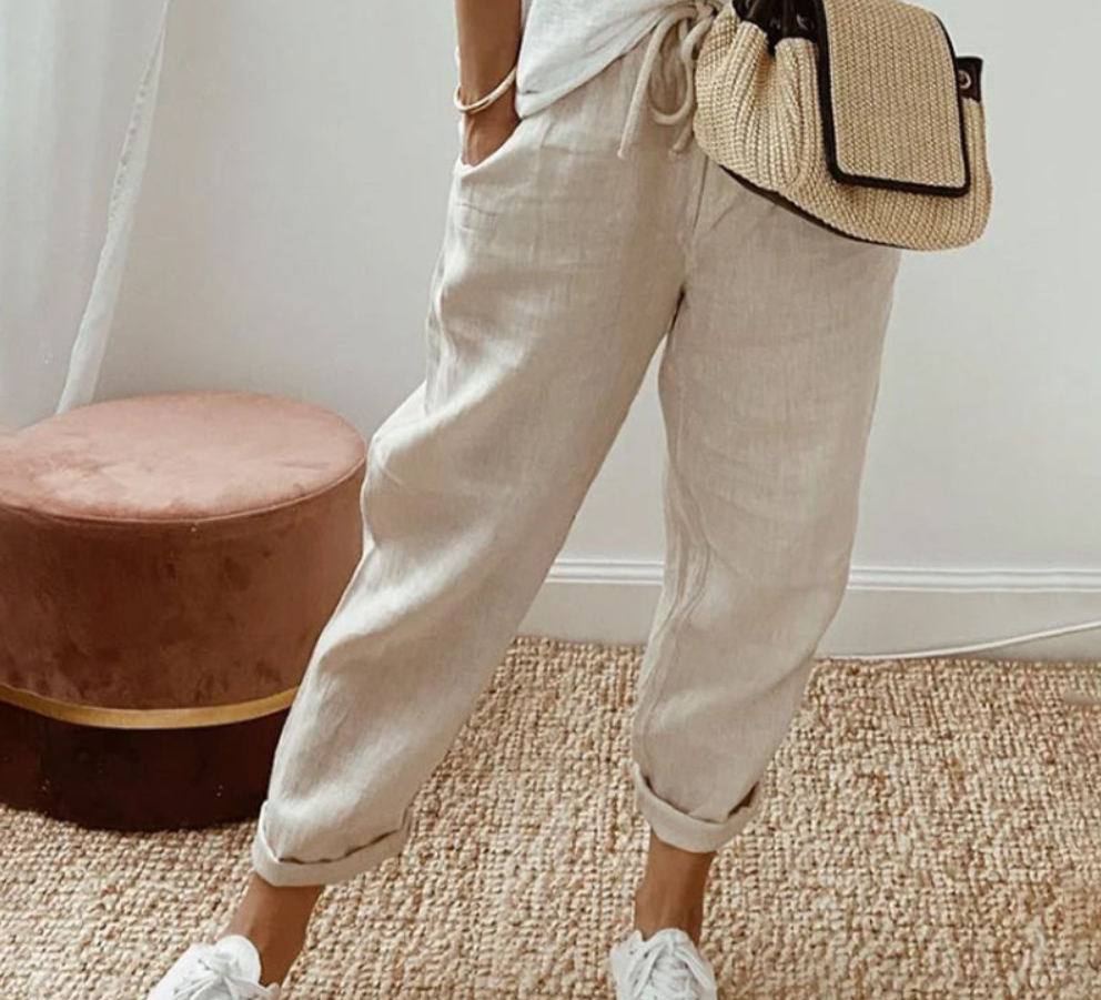 Damen Hose | Kordelzug & Lockere Passform