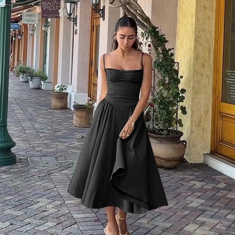 Damen Korsett Freizeit Midikleid – Lark