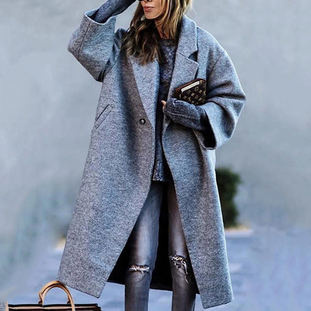 Damen Lange Winter Mantel | Warme