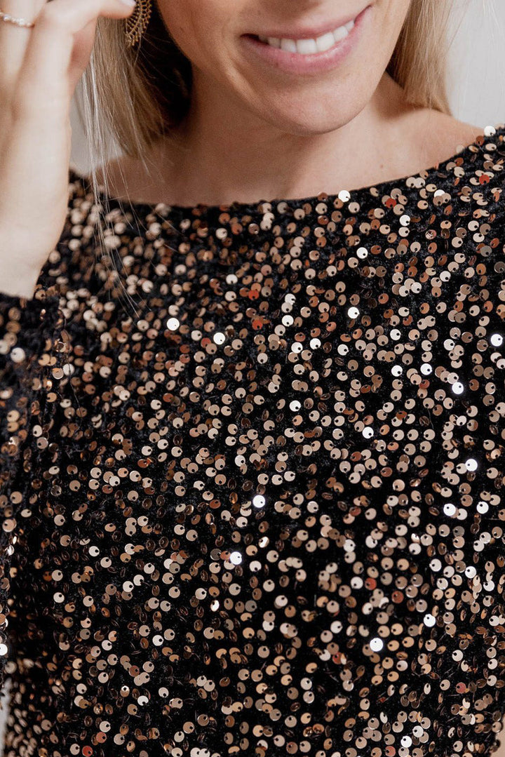Damen Pailletten Mini Kleid - Sofia