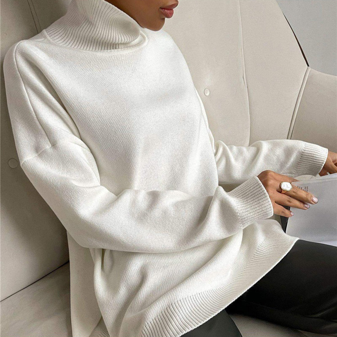 Damen Pullover in Übergröße mit Seitenschlitz Vielseitig & Stylisch - Lozenda