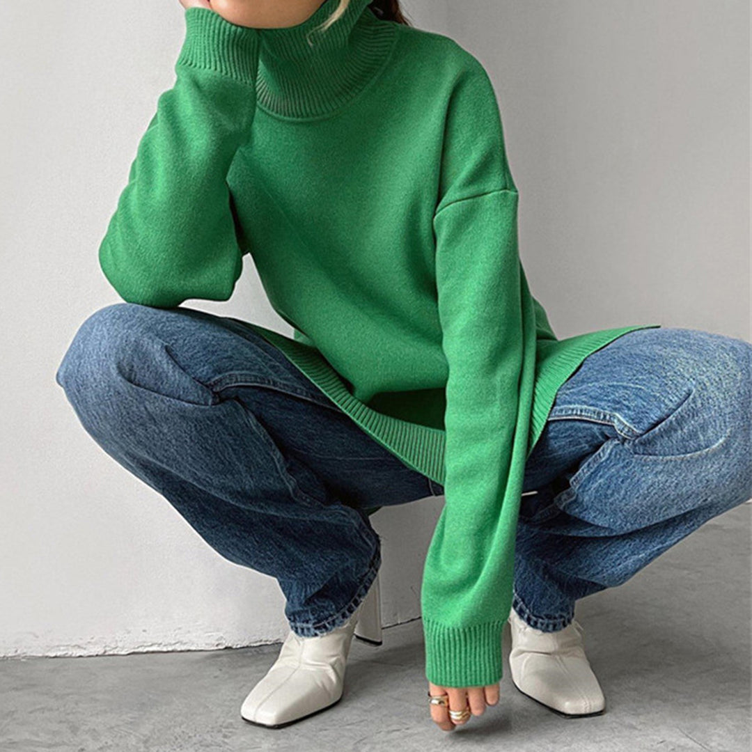 Damen Pullover in Übergröße mit Seitenschlitz Vielseitig & Stylisch - Lozenda