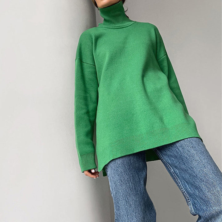 Damen Pullover in Übergröße mit Seitenschlitz Vielseitig & Stylisch - Lozenda