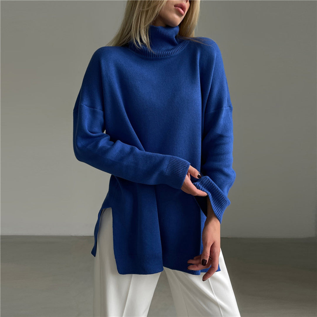 Damen Pullover in Übergröße mit Seitenschlitz Vielseitig & Stylisch - Lozenda