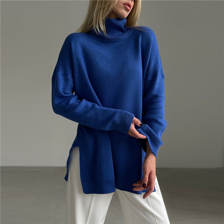 Damen Pullover in Übergröße mit Seitenschlitz Vielseitig & Stylisch - Lozenda
