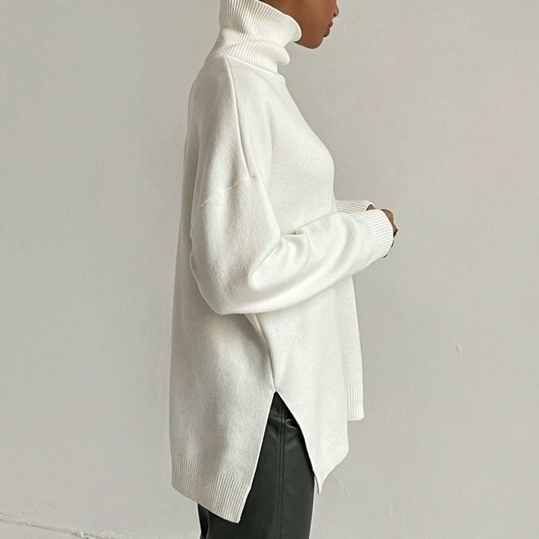 Damen Pullover in Übergröße mit Seitenschlitz Vielseitig & Stylisch - Lozenda