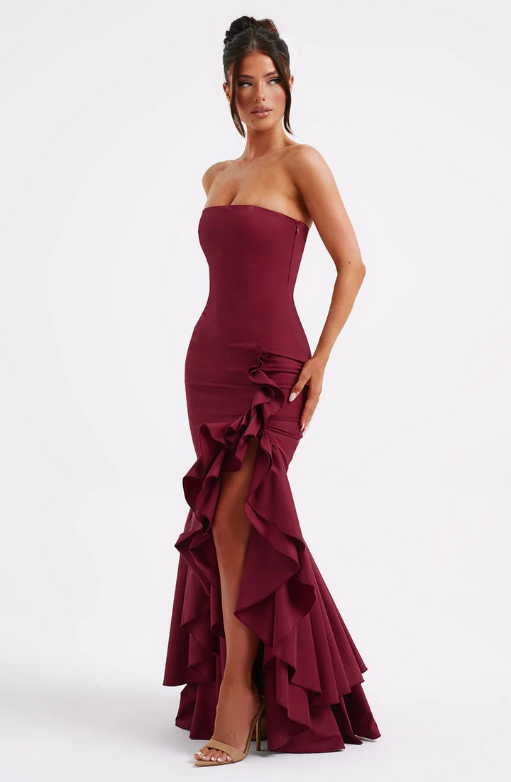 Damen Rüschen Maxikleid - Rosheen