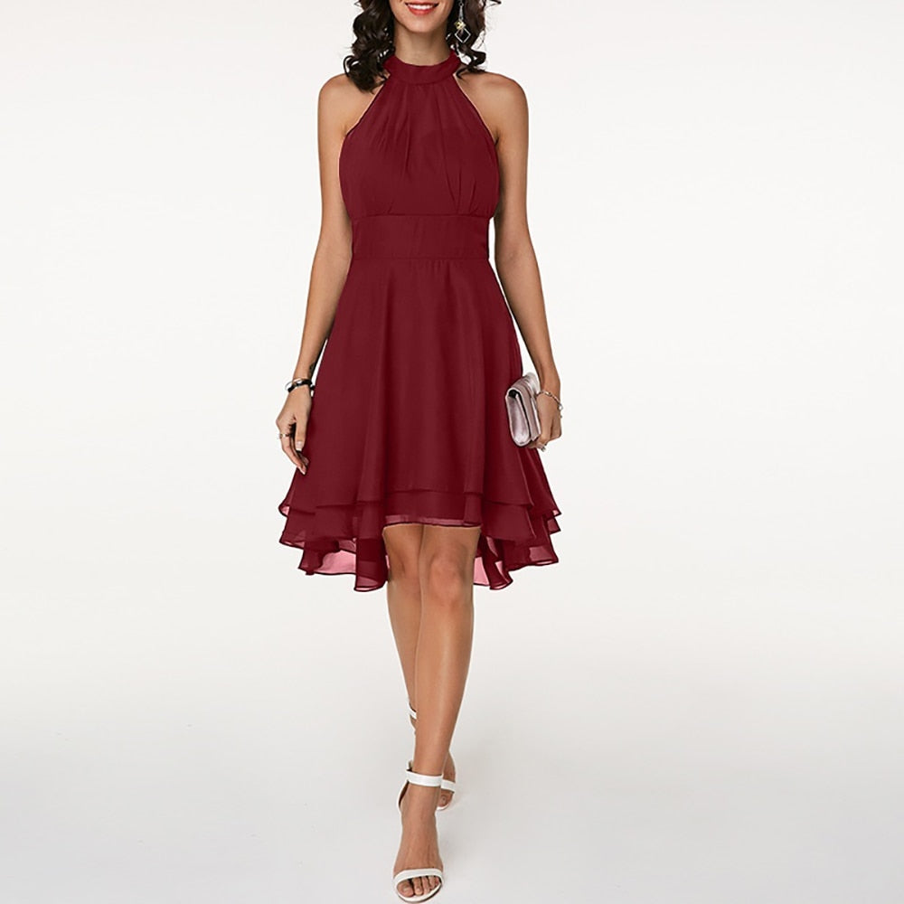 Damen Rüschen Party Minikleid – Ella