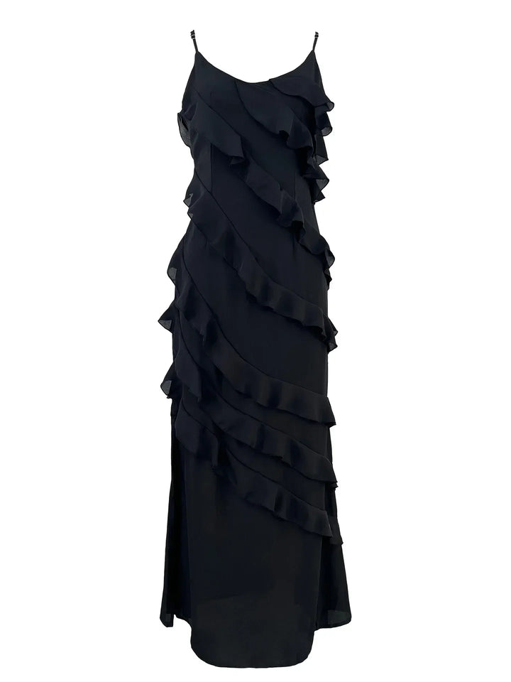 Damen Rüschensommer Maxi Kleid - Zoe