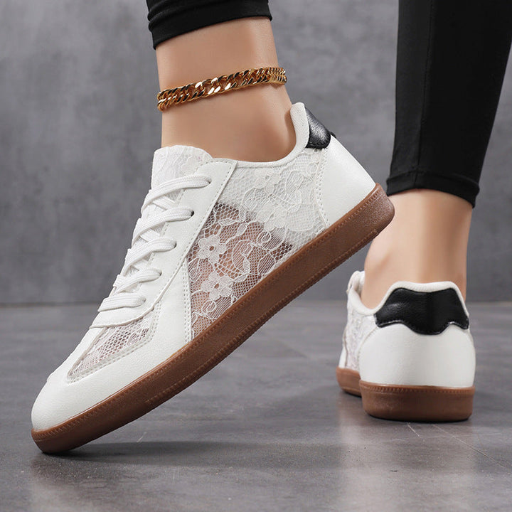 Damen Schnür-Sneaker | Spitze-Detail & Rutschfester Halt