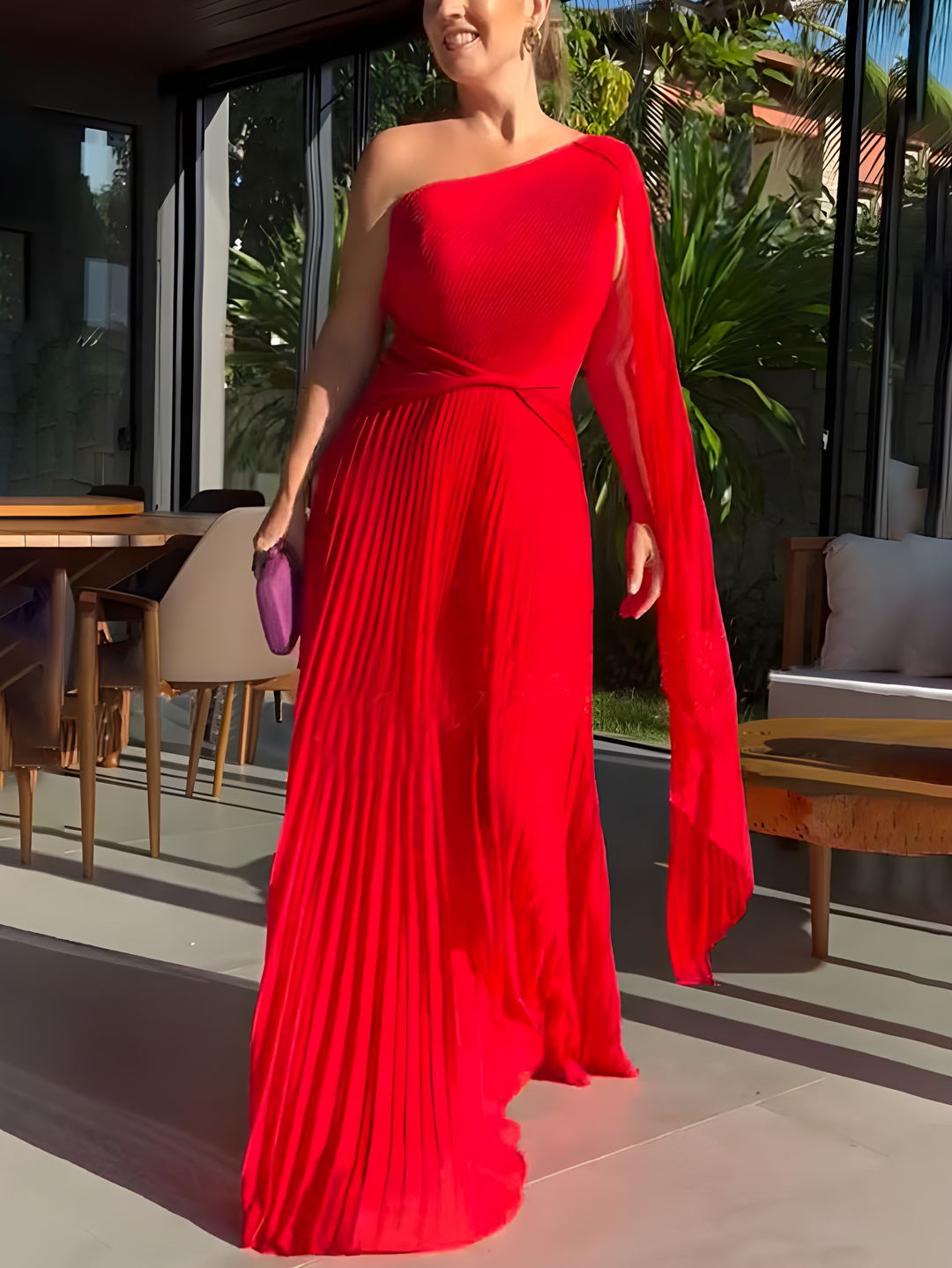 Damen Schulterfreies Maxi Abendkleid - Claire