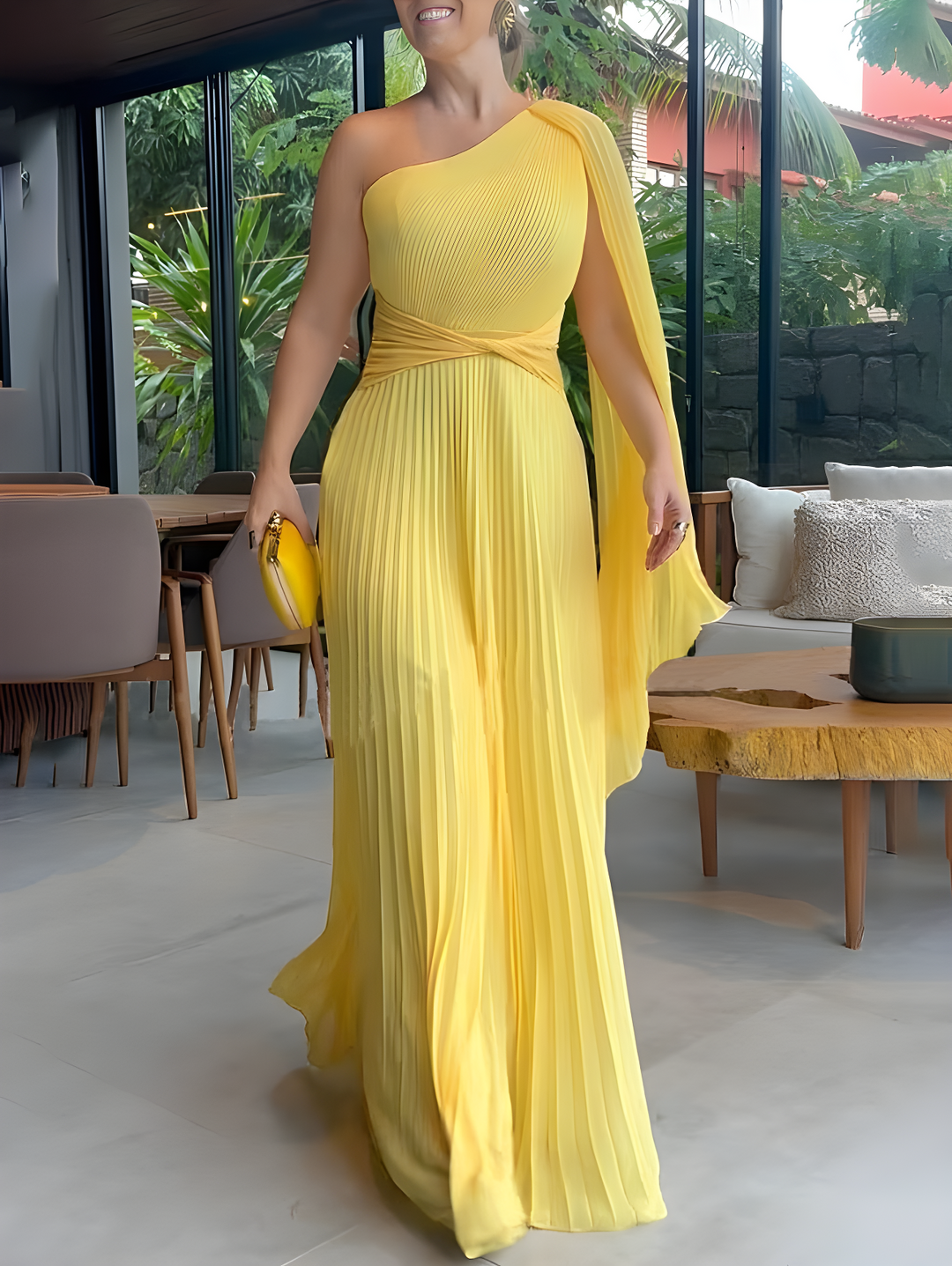 Damen Schulterfreies Maxi Abendkleid - Claire