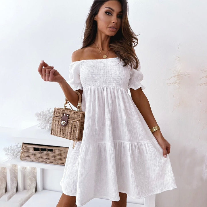 Damen Schulterfreies Sommer Minikleid - Tamara