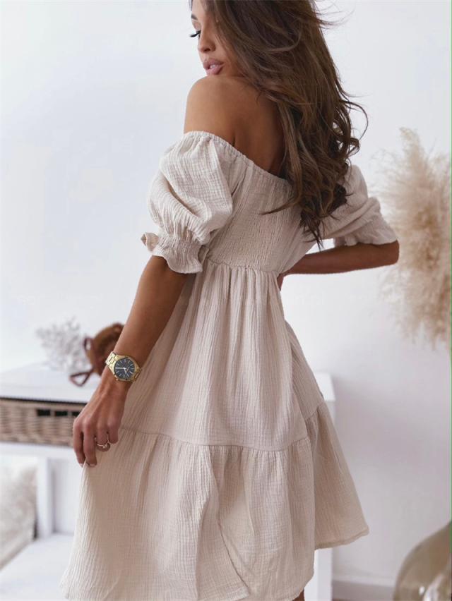 Damen Schulterfreies Sommer Minikleid - Tamara