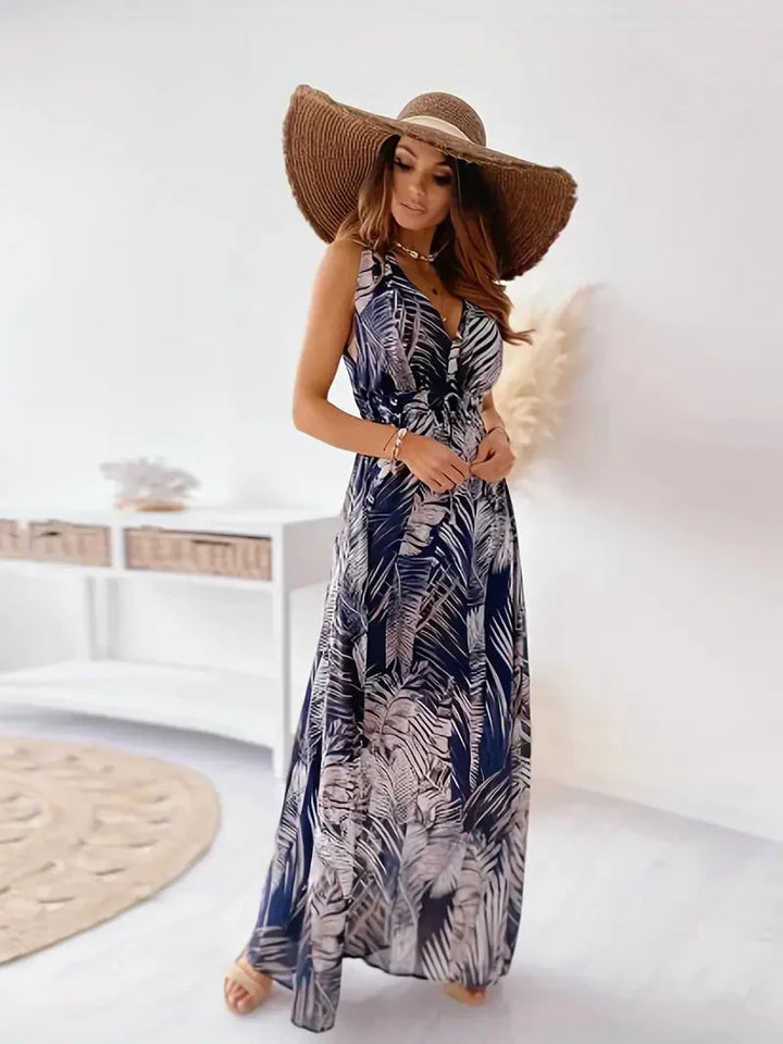 Damen Sommer Blumen Maxi Kleid - Emily