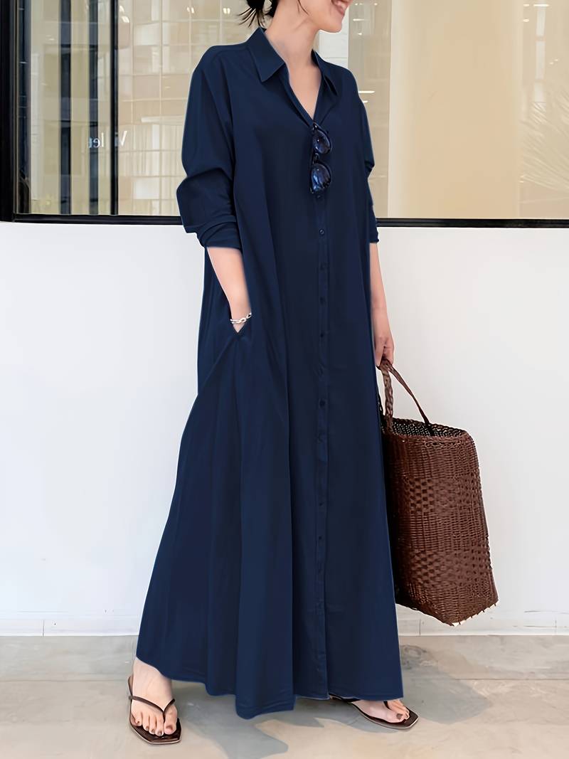 Damen Sommer Fließendes Maxikleid - Lea