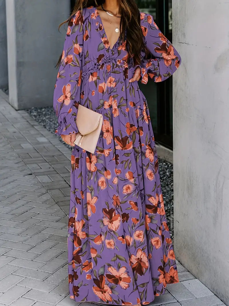 Damen Sommer Langarm Maxikleid - Quinn