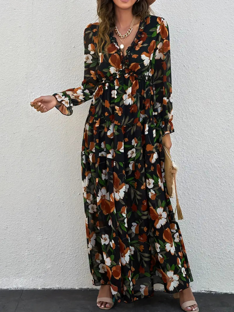 Damen Sommer Langarm Maxikleid - Quinn