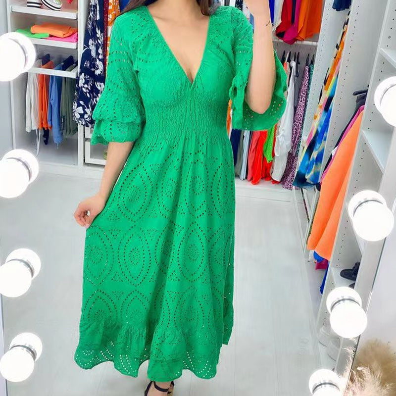 Damen Sommer Maxi Kleid - Angela