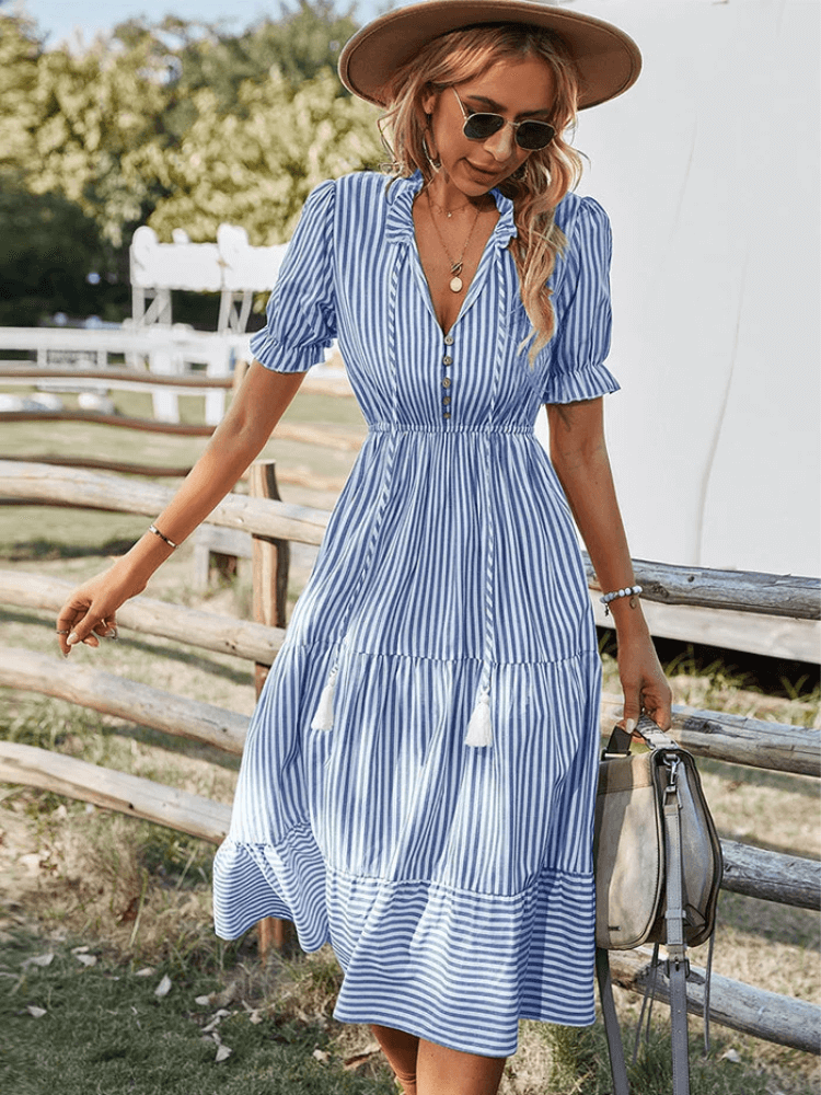 Damen Sommer Midi Kleid - Ganni