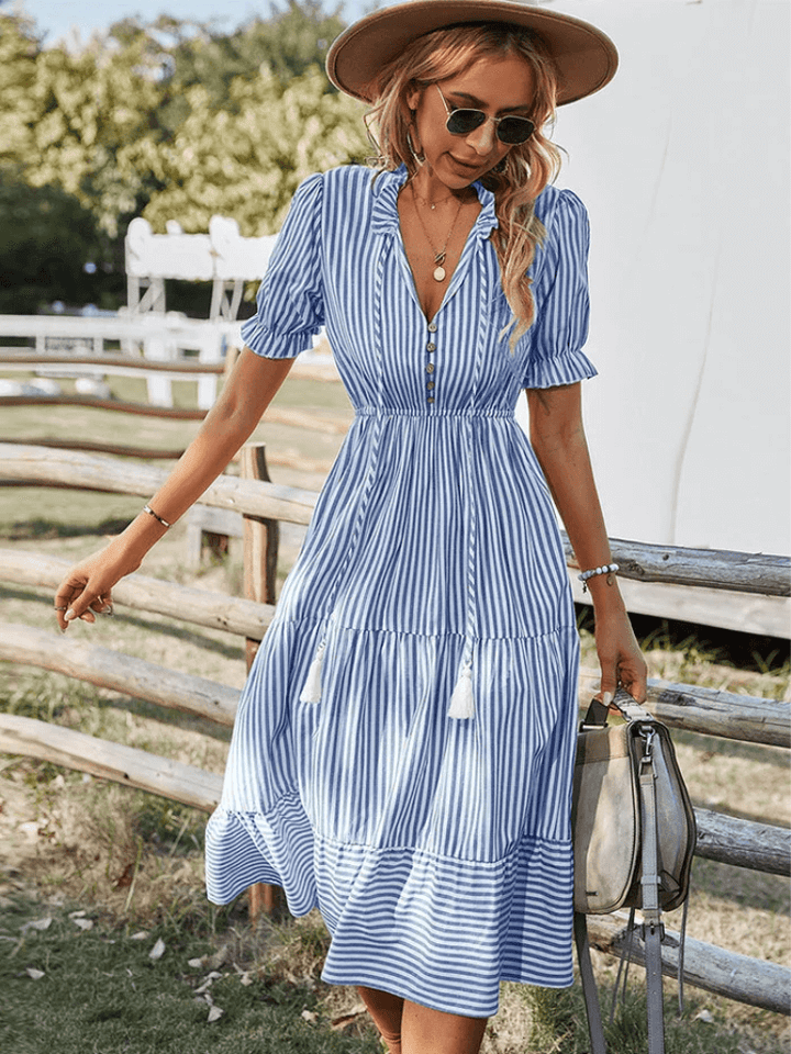 Damen Sommer Midi Kleid - Ganni