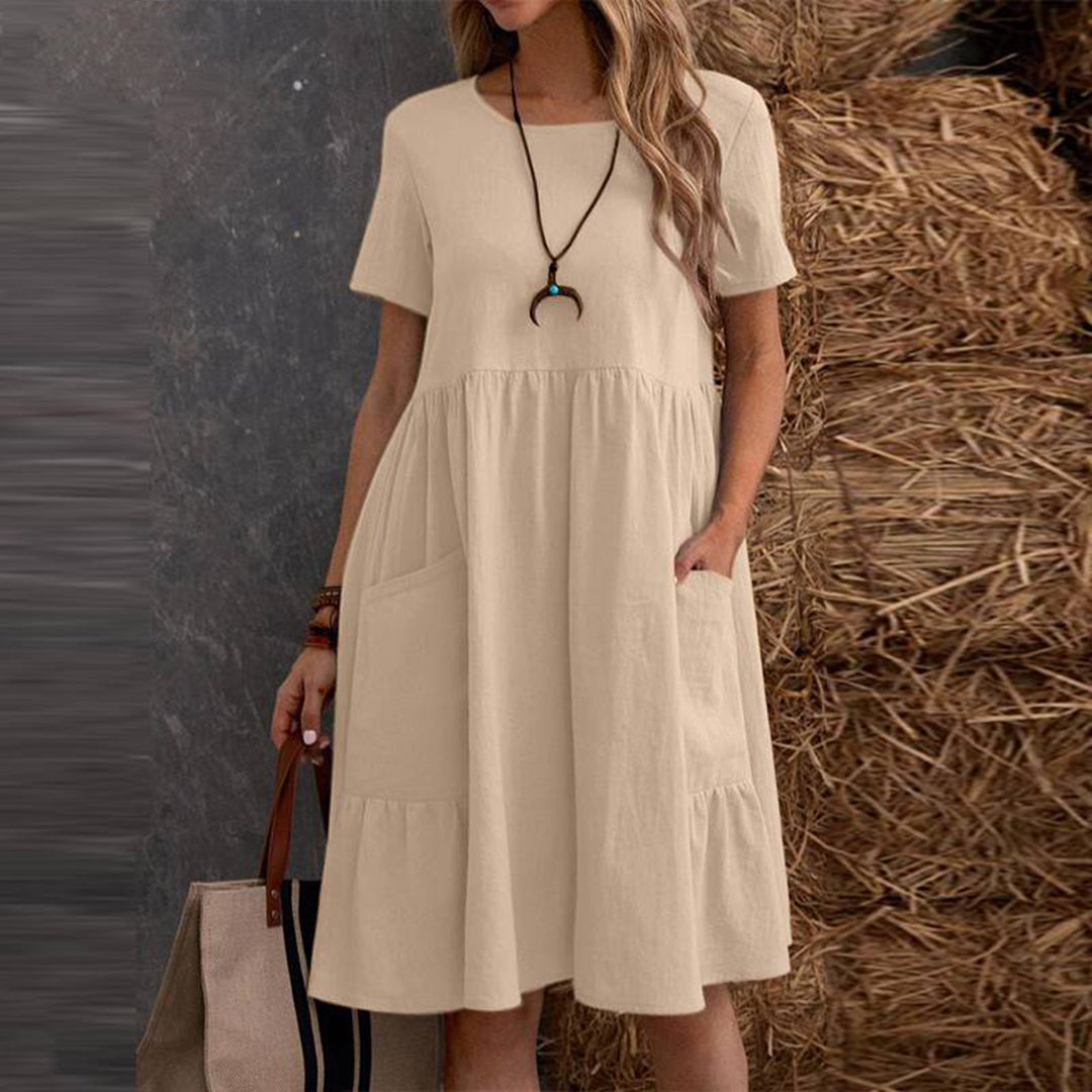 Damen Sommerkleid Luftiges Design Elegantes Schnitt - Lisa