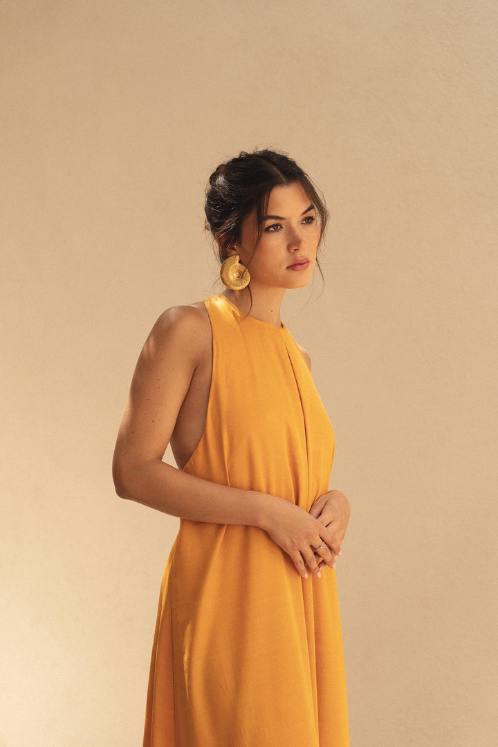 Damen Tangerine Sommer Maxikleid - Sophia