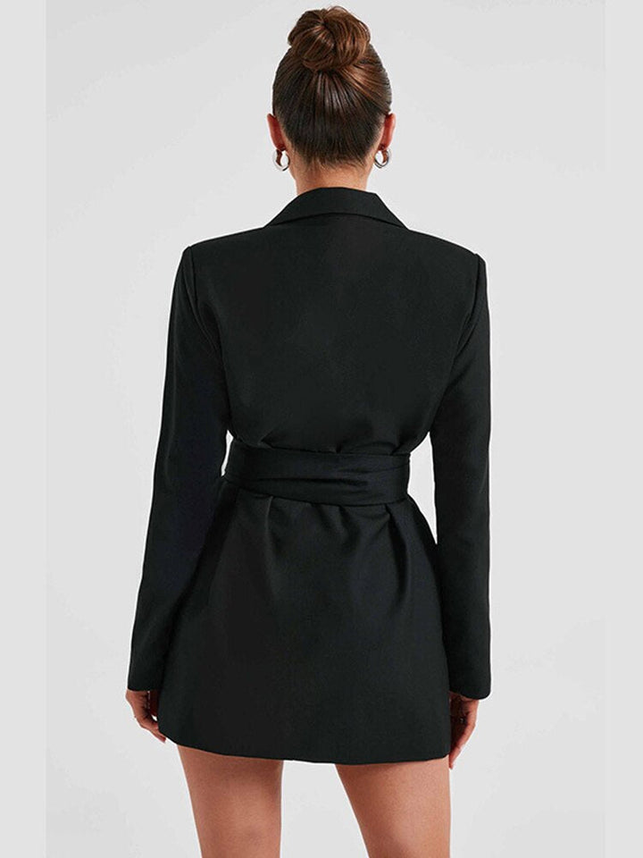Damen V-Ausschnitt Blazer Mini Kleid - Clare