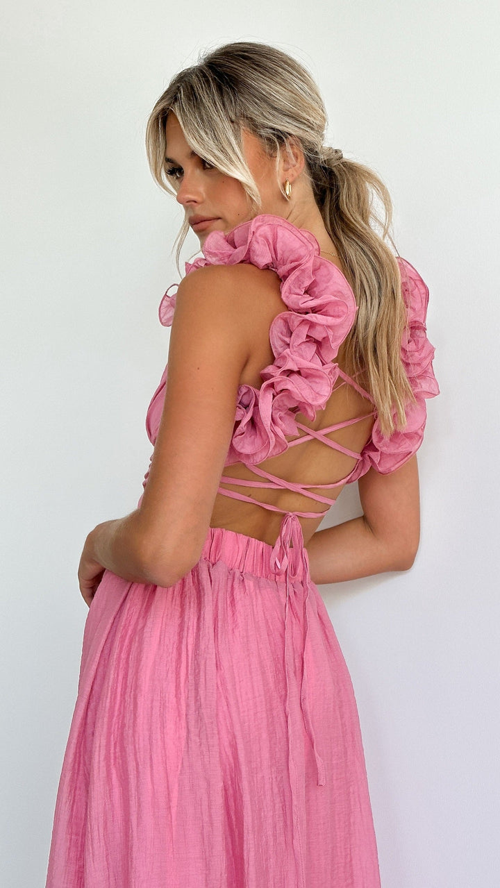 Damen V-Ausschnitt Midi Kleid - Zara