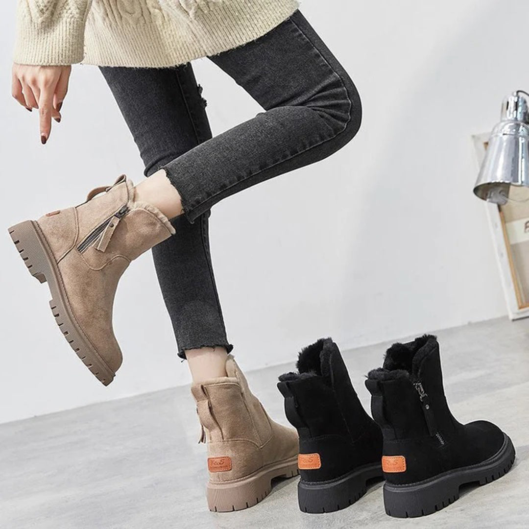 Damen Winterstiefel | Warm gefüttert | Rutschfeste Profilsohle - Lozenda