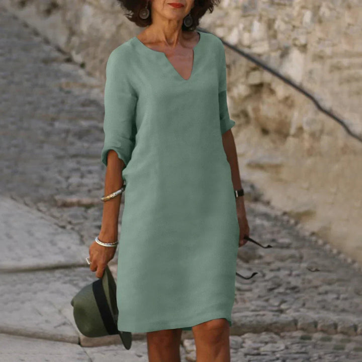 Damen Festliches Sommerkleid mit V-Ausschnitt | Mini Kleid