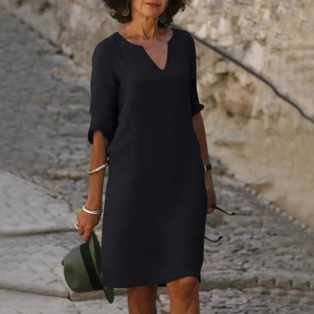Damen Festliches Sommerkleid mit V-Ausschnitt | Mini Kleid