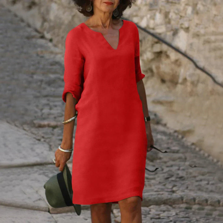 Damen Festliches Sommerkleid mit V-Ausschnitt | Mini Kleid