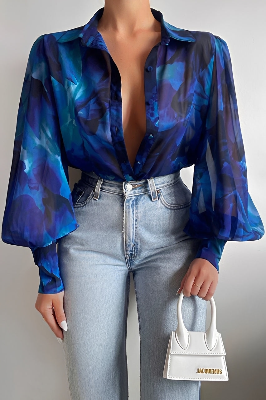 Damenbluse | Laternenärmel & Statement-Look